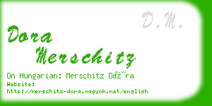 dora merschitz business card